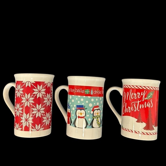 Royal Norfolk Greenbrier International Inc. - Set of 3 Christmas Mugs - Picture 3 of 6